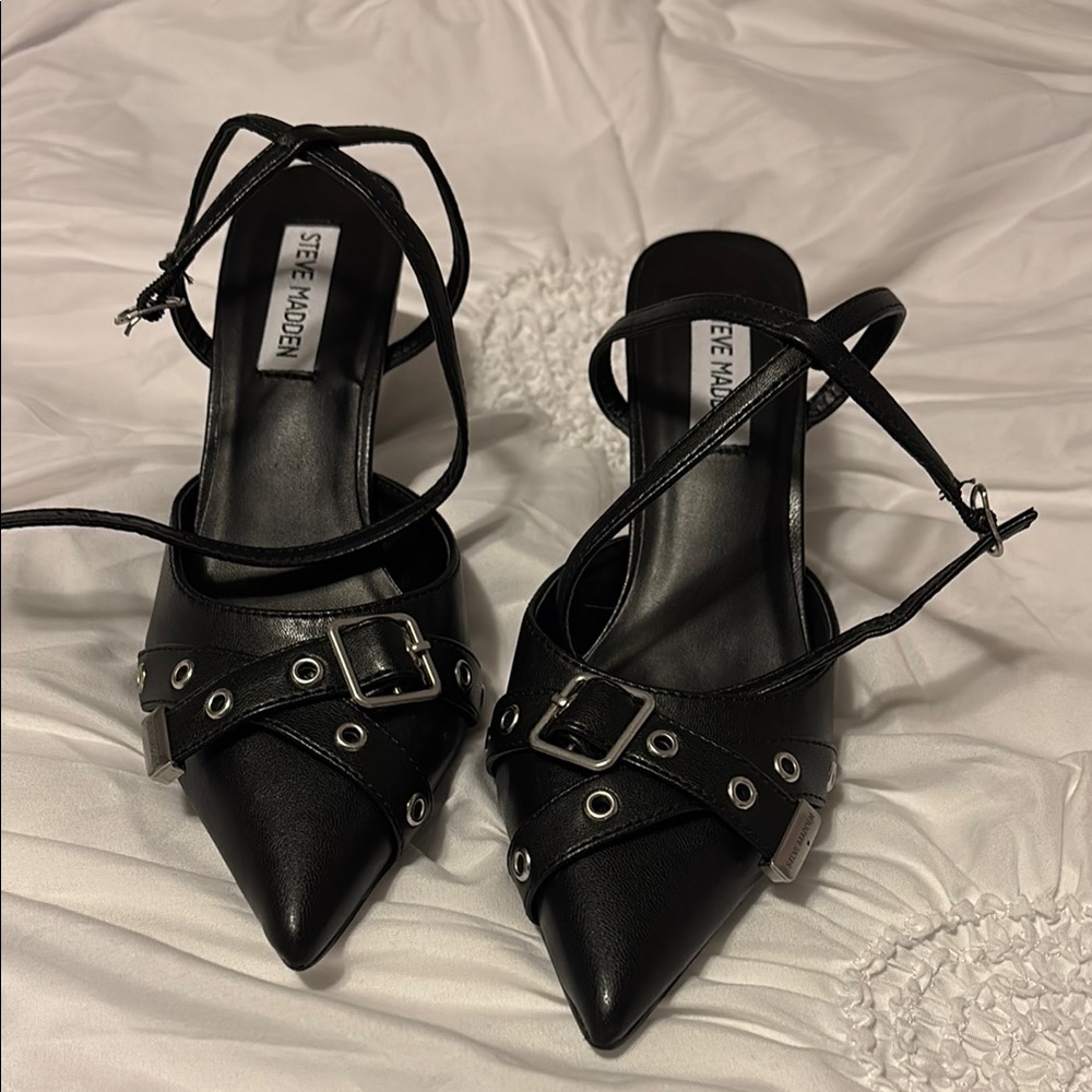 Steve Madden ankle strap 4” heel size women’s 7.5 brand new never worn